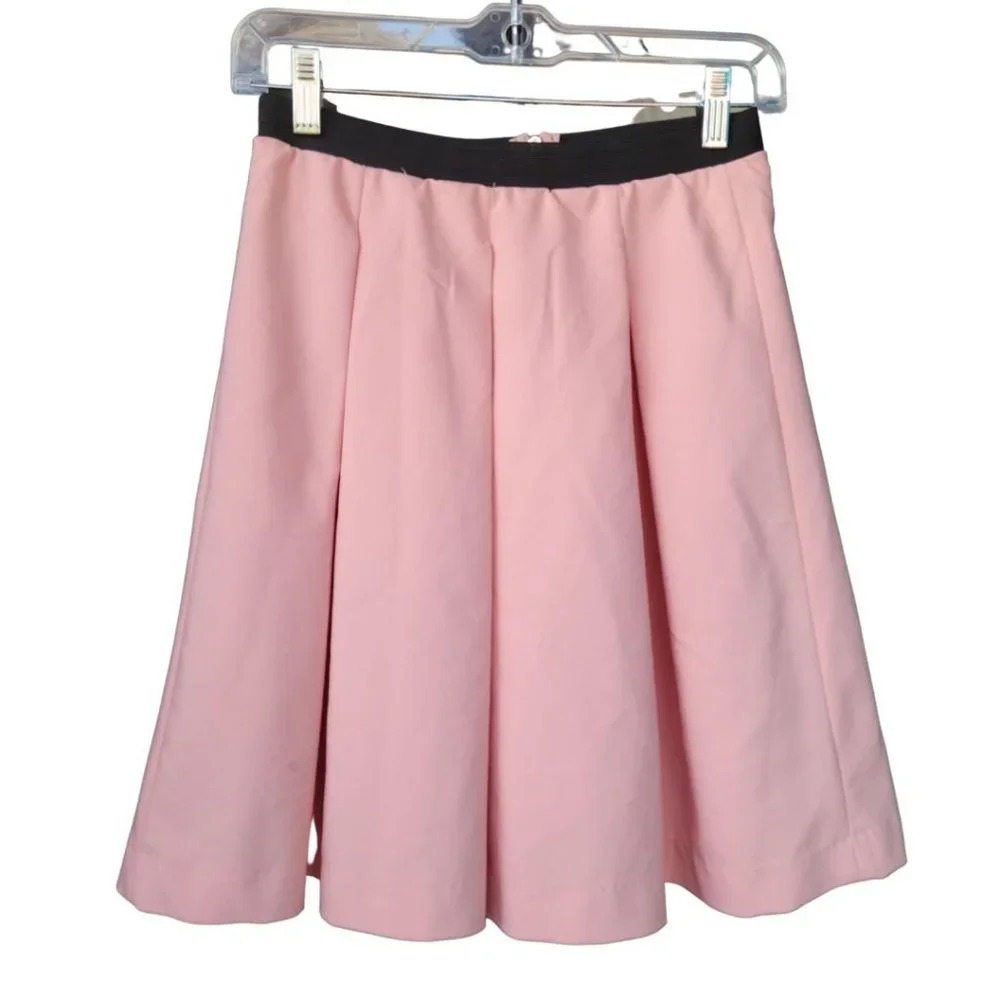 Reserved Pink Skirt Let's Be Beautiful Skater Skirt Barbiecore Bobby Socks 36